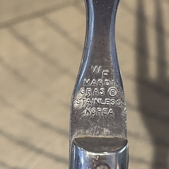 Washington Forge Mardi Gras White Stainles Flatware Silverware Knife Fork MCM WF - Picture 3 of 5
